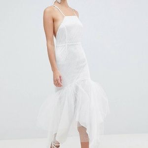 C by cubic white dress